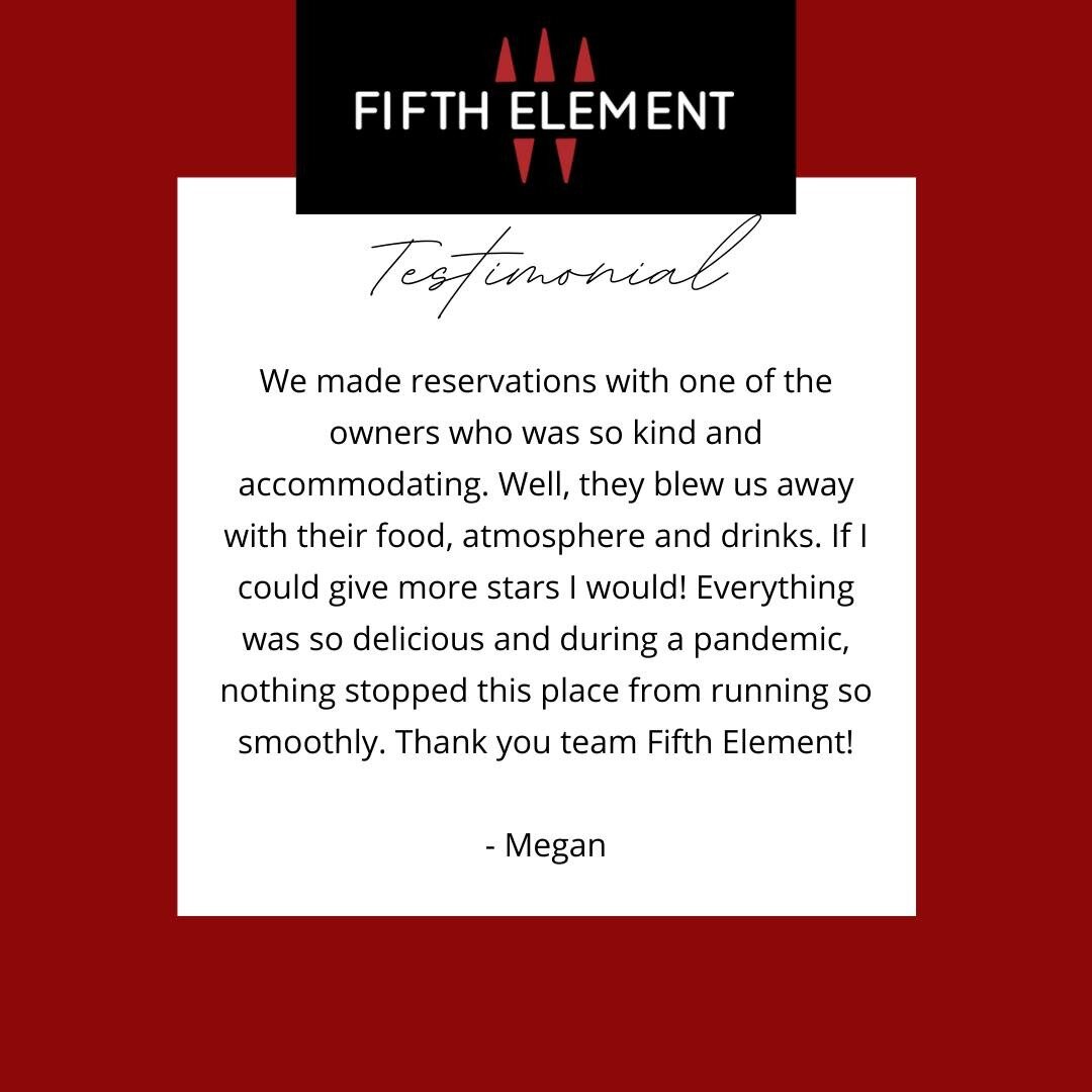 It is you that keeps us going! Thank you so much for the kind words. 
#TheFifthElement
.
.
#newportri #newprts #dinner #lunch #weekdayeats #rhody #rhodyeats #newportdining #newporteating #newengland #rieats #apps #newportfoodie #middletownri #mid